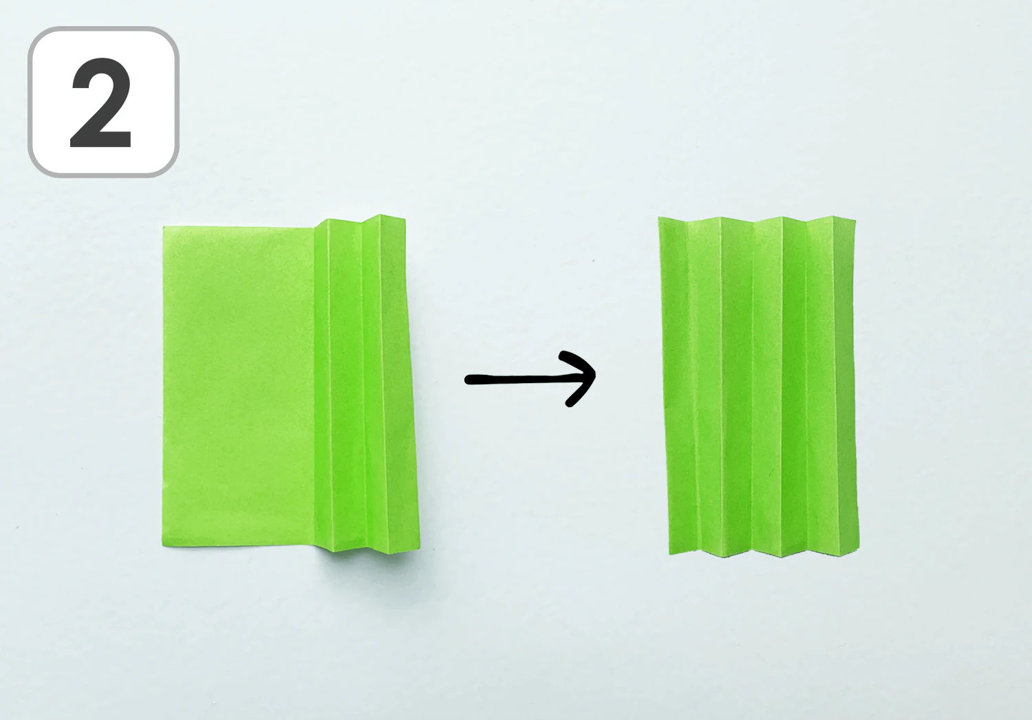 ジャバラ折りのお魚製作手順2