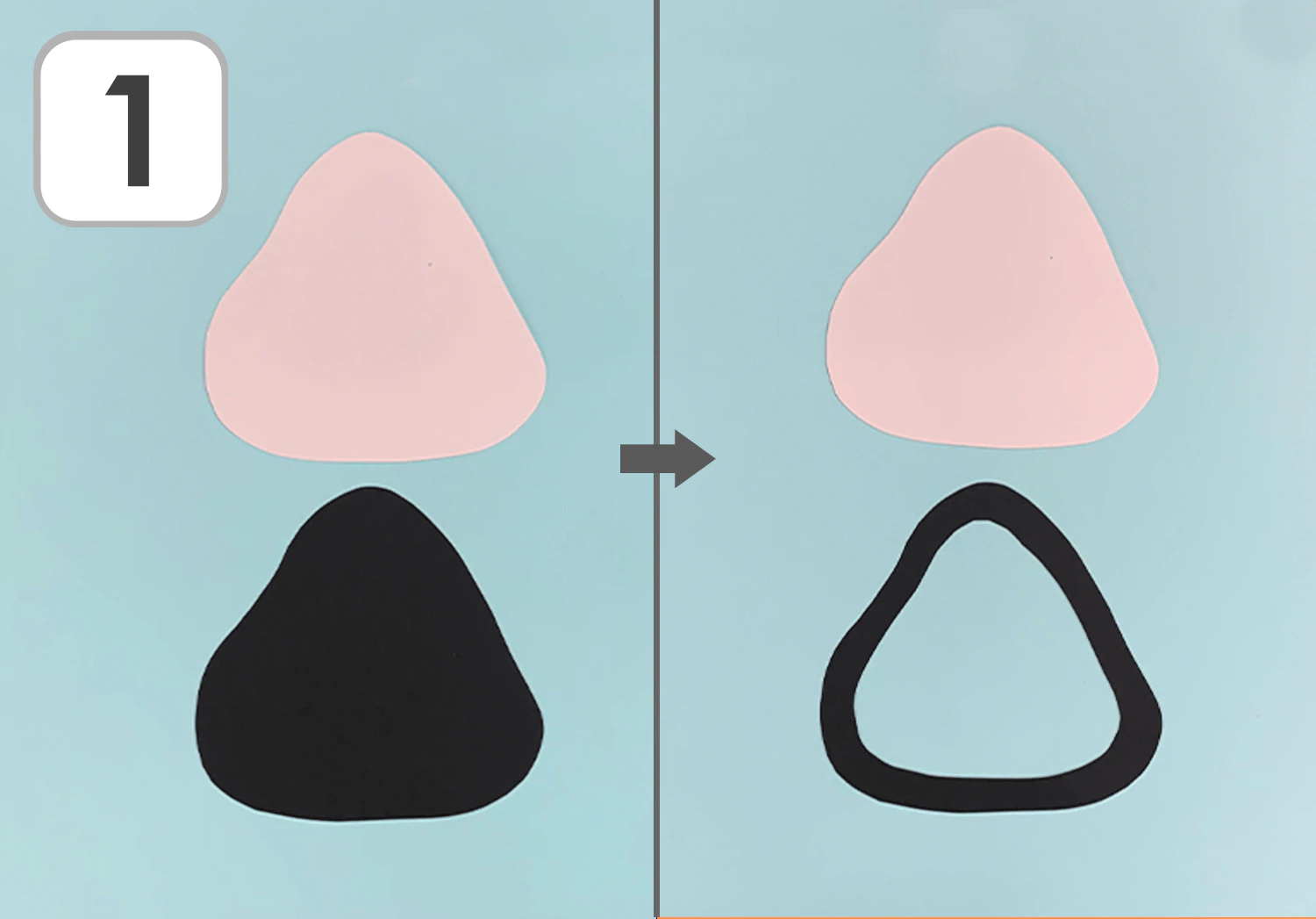 セロファンのカラフル宇宙人の製作手順1