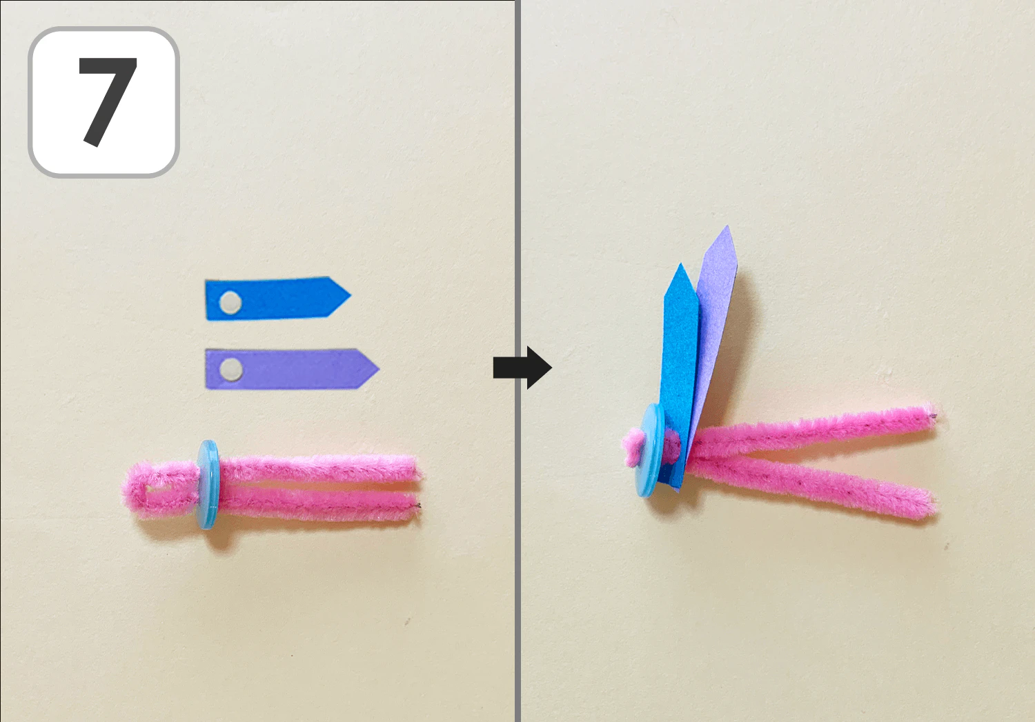 こすり絵の時計の製作手順7