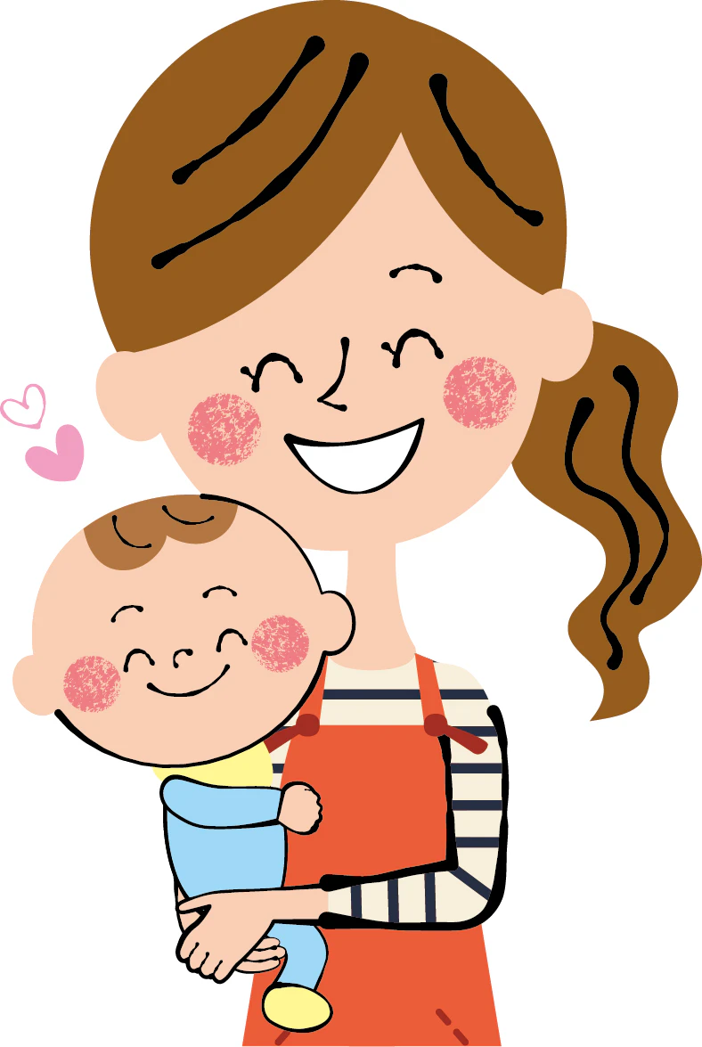 保育士が赤ちゃん抱く姿