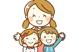 子どもたちと保育士