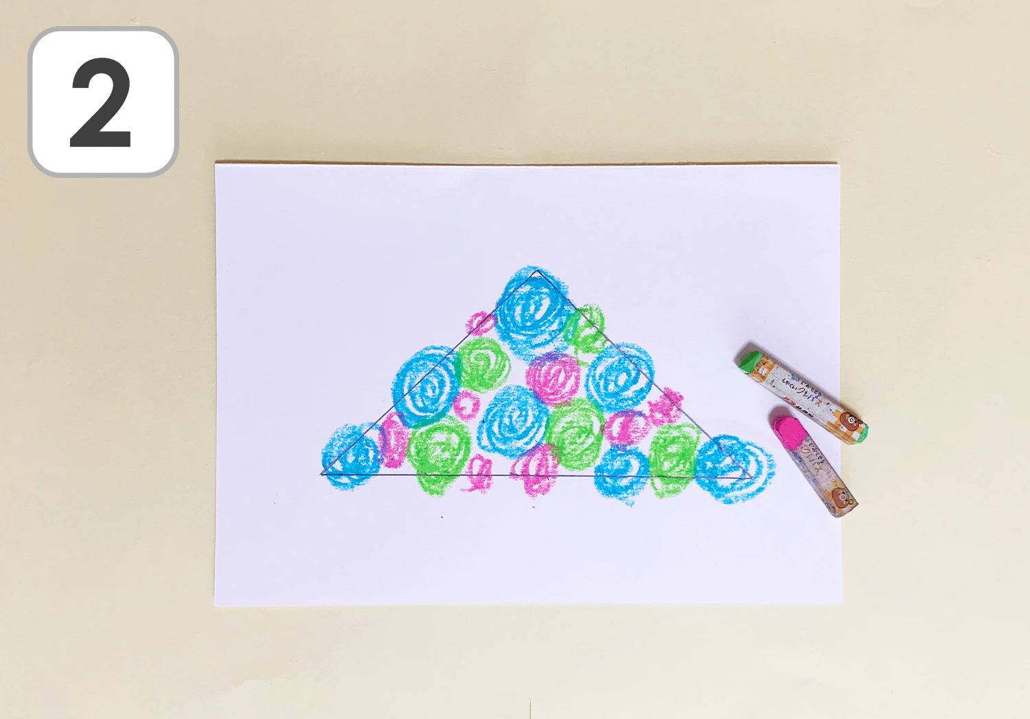 こすり絵の時計の製作手順2