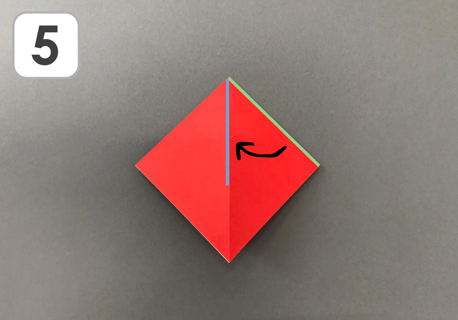 おりがみ傘の手順5