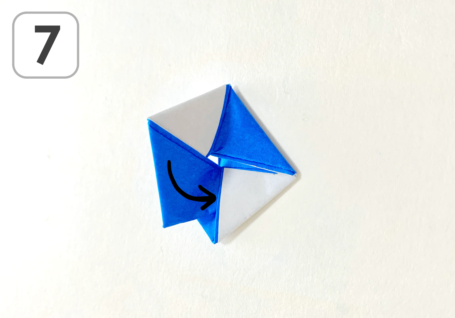 1枚で作るこまの作り方7