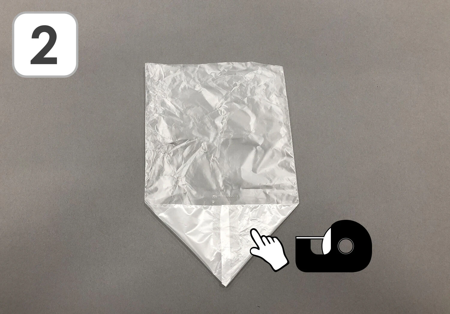 かさぶくろを使ったいちごの製作手順2