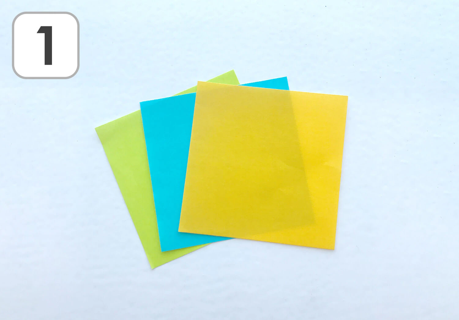 おりがみで作るほし手順１