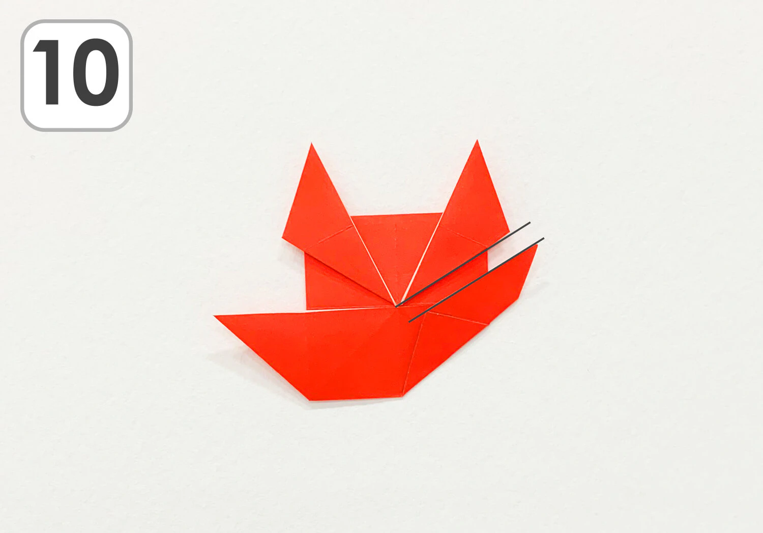 おりがみかにの折り方10