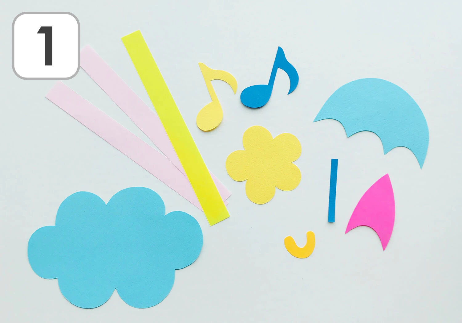 かさとしずくの吊るし飾りの作り方手順1