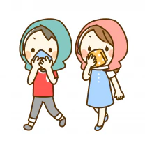 避難する子ども達