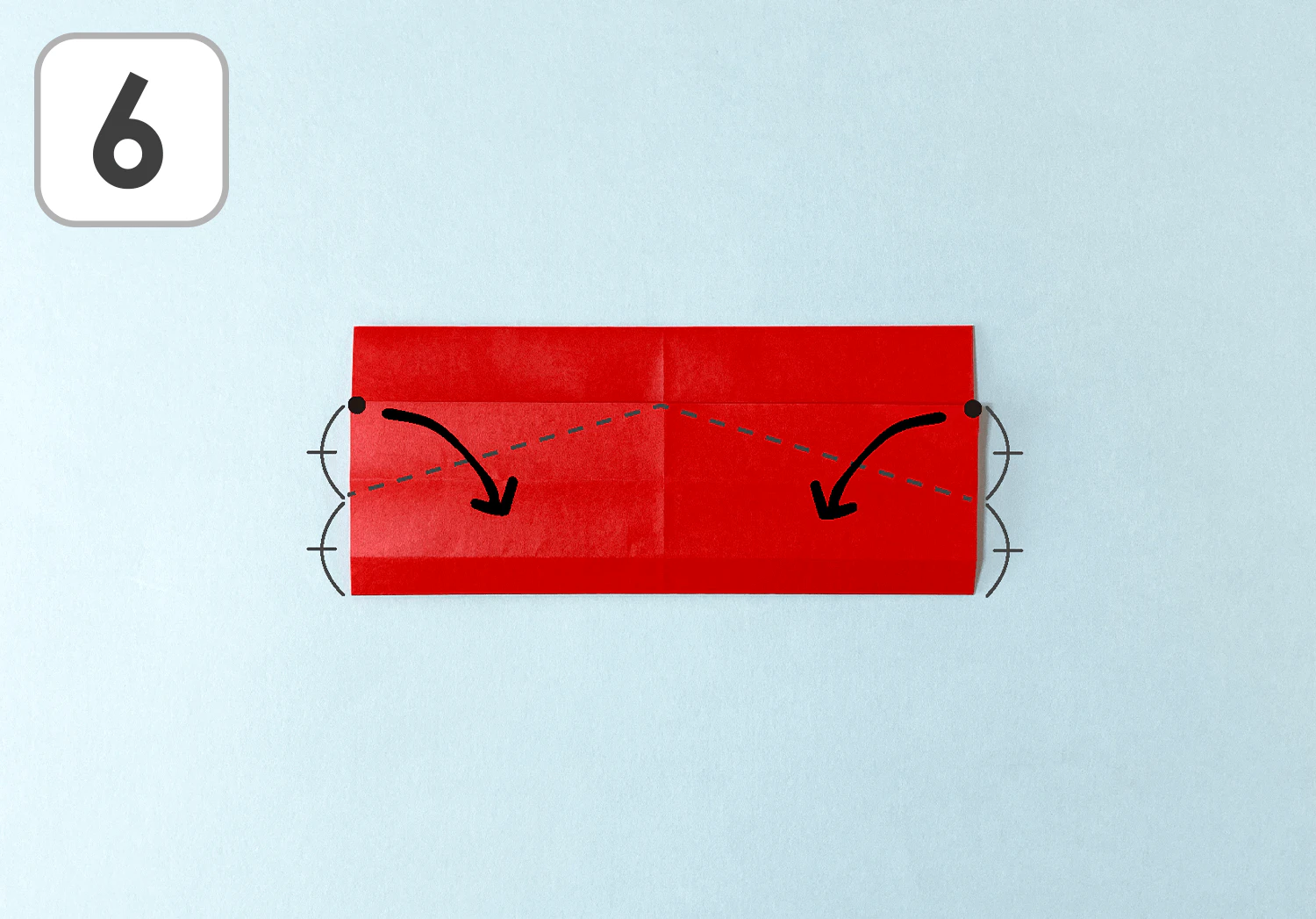 サンタクロースの折り方６