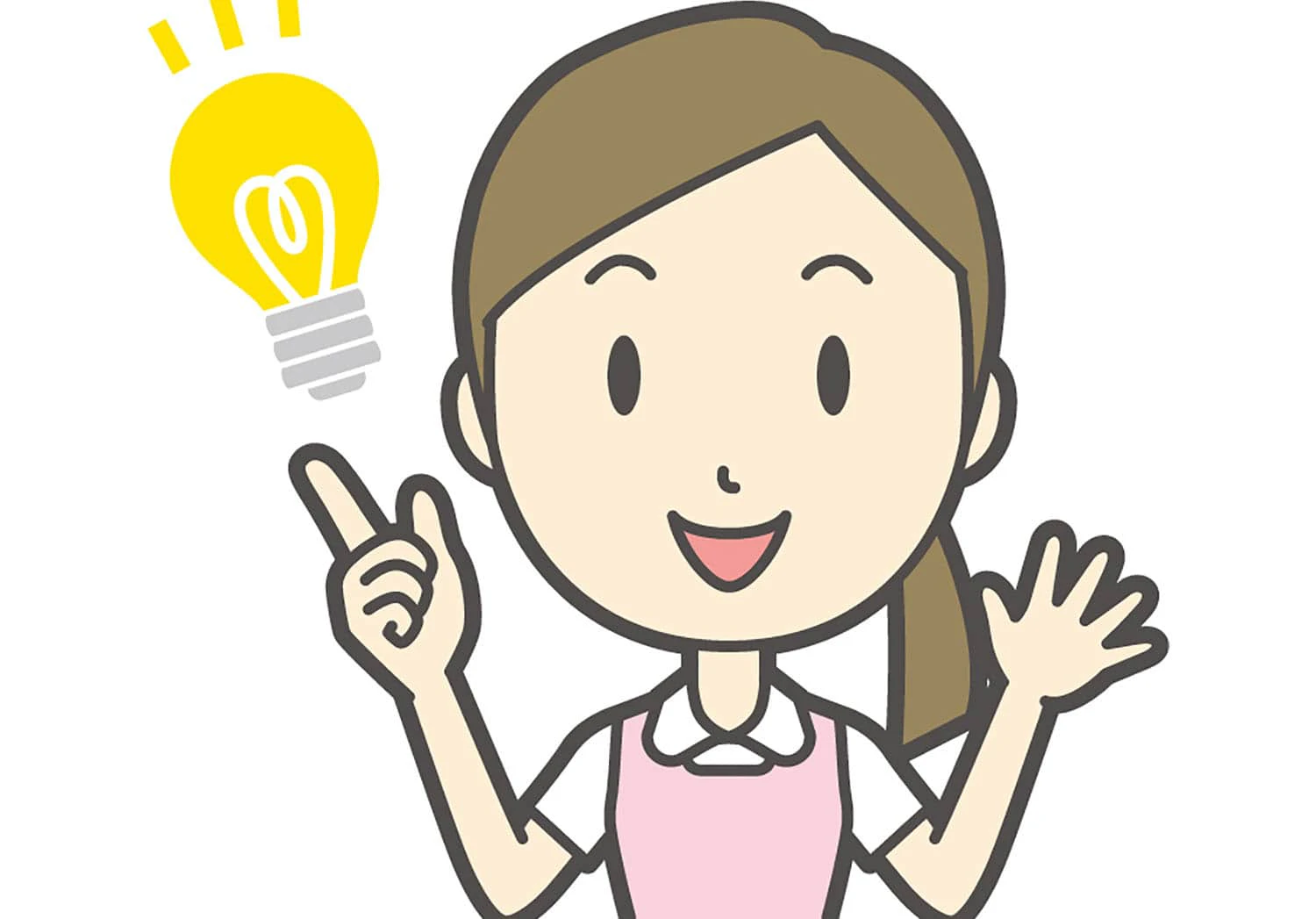 閃く女性のイラスト