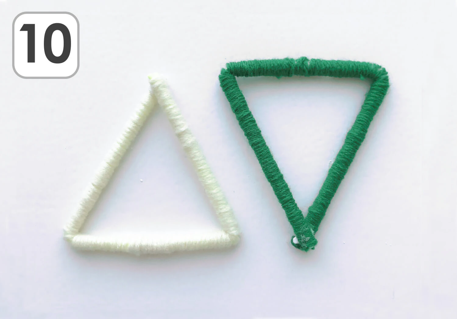 毛糸とストローの星飾りの製作手順10