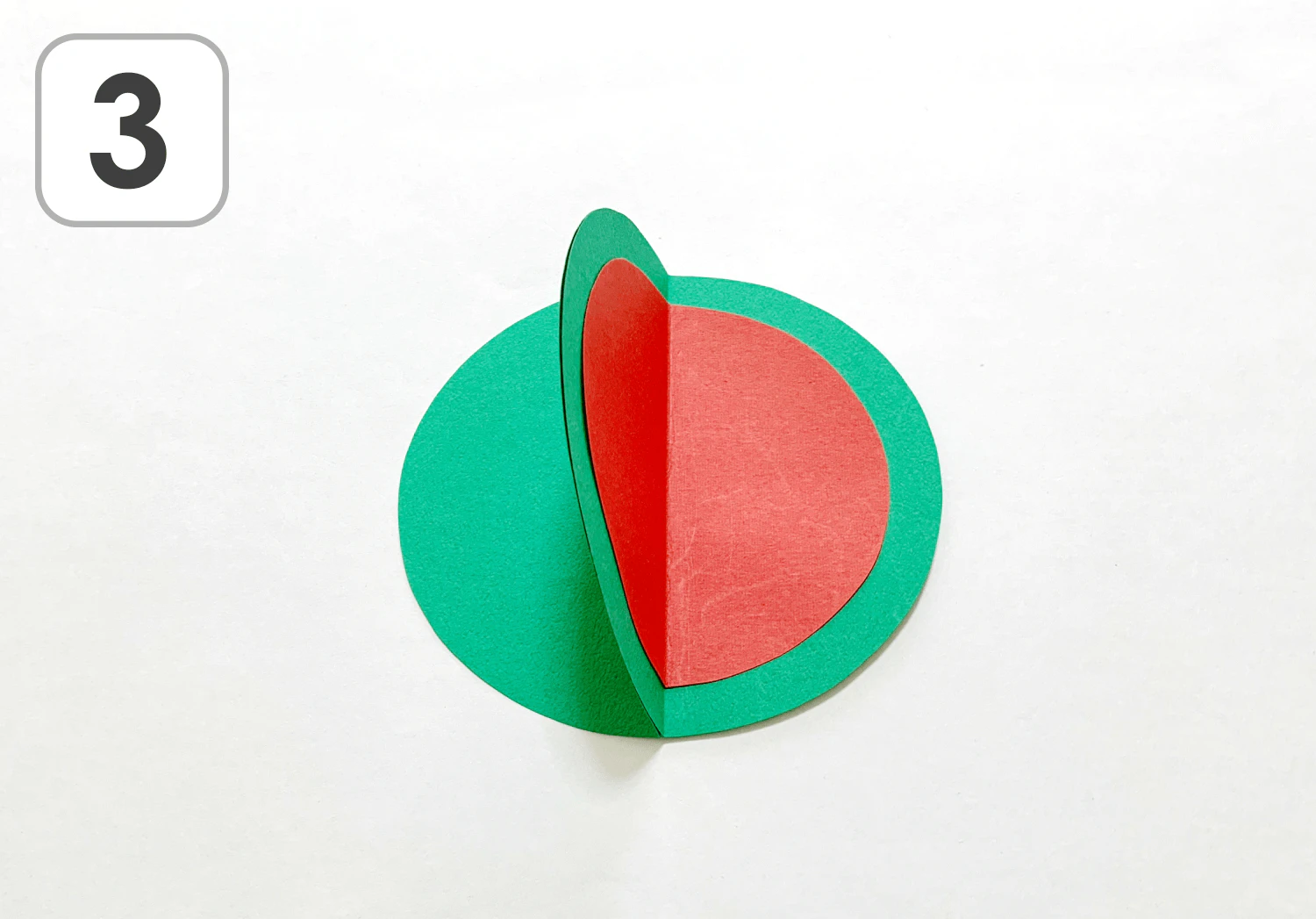 めくれるスイカの製作手順3