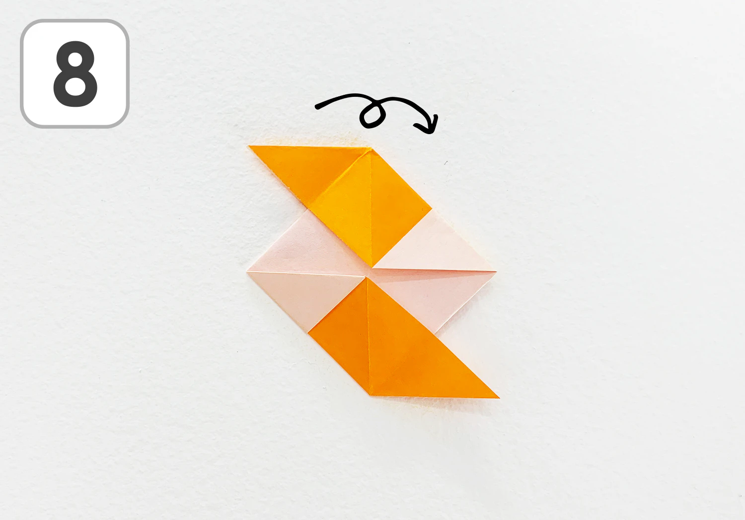 かざぐるまの折り方8