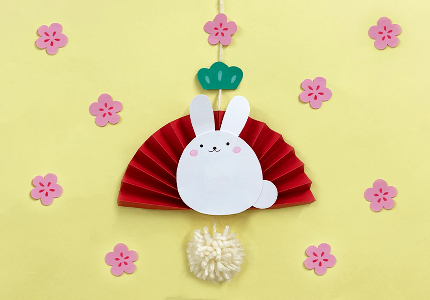 製作うさぎのお正月飾り