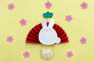 製作うさぎのお正月飾り
