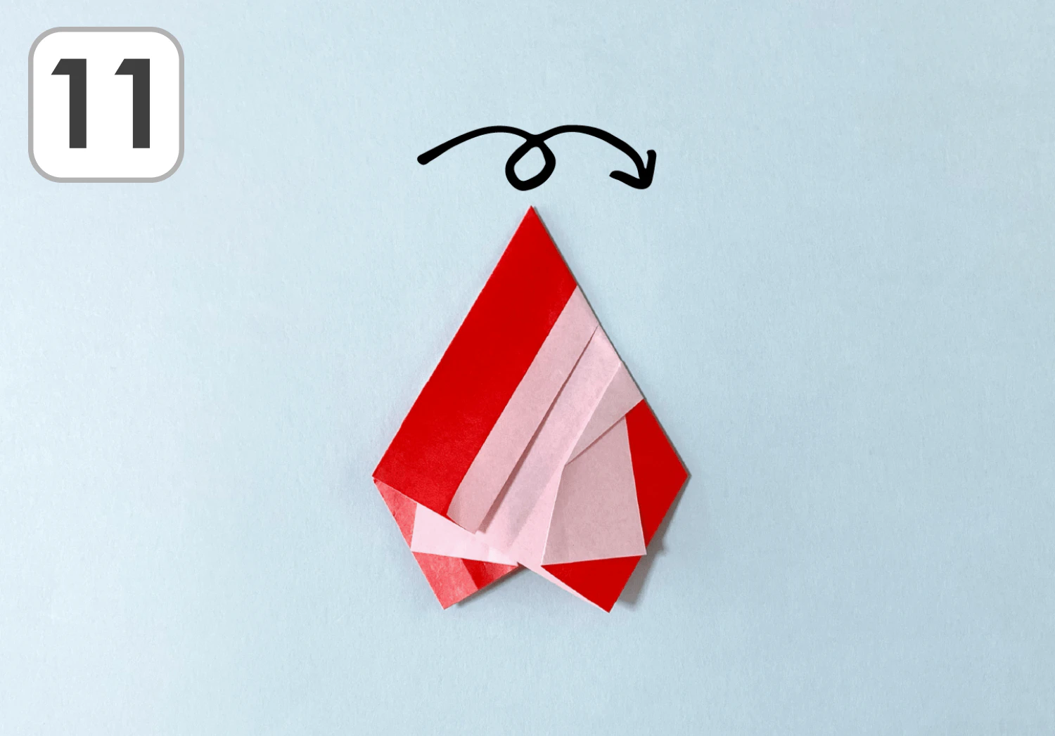 サンタクロースの折り方11