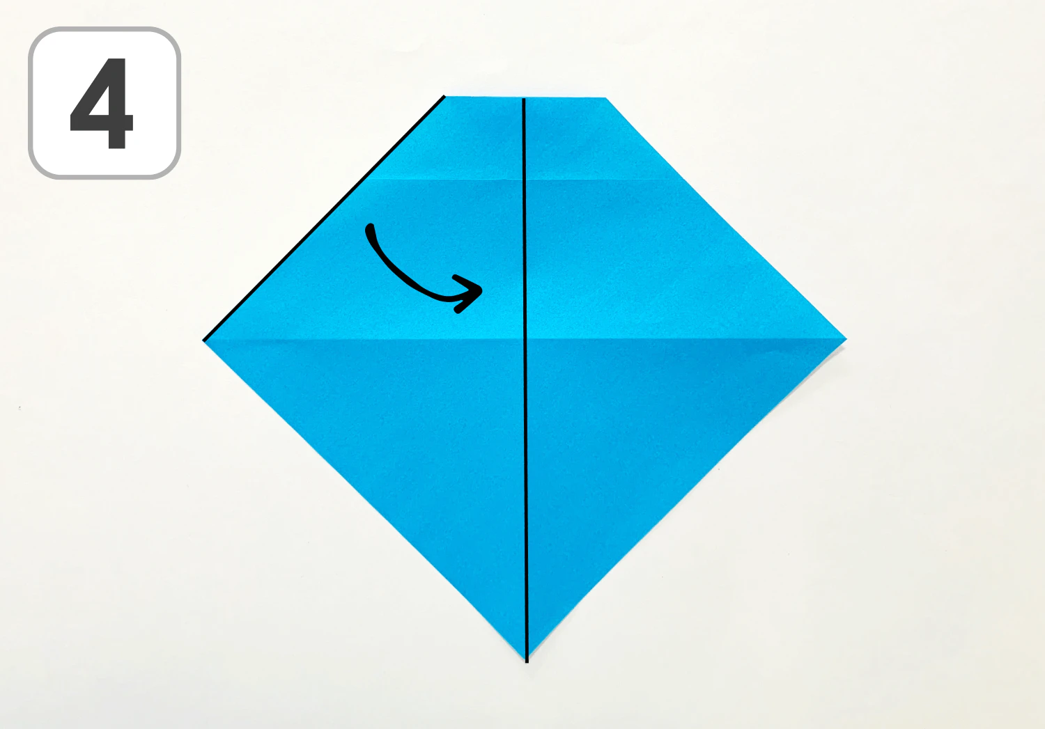 折り紙による雪だるまの製作手順4