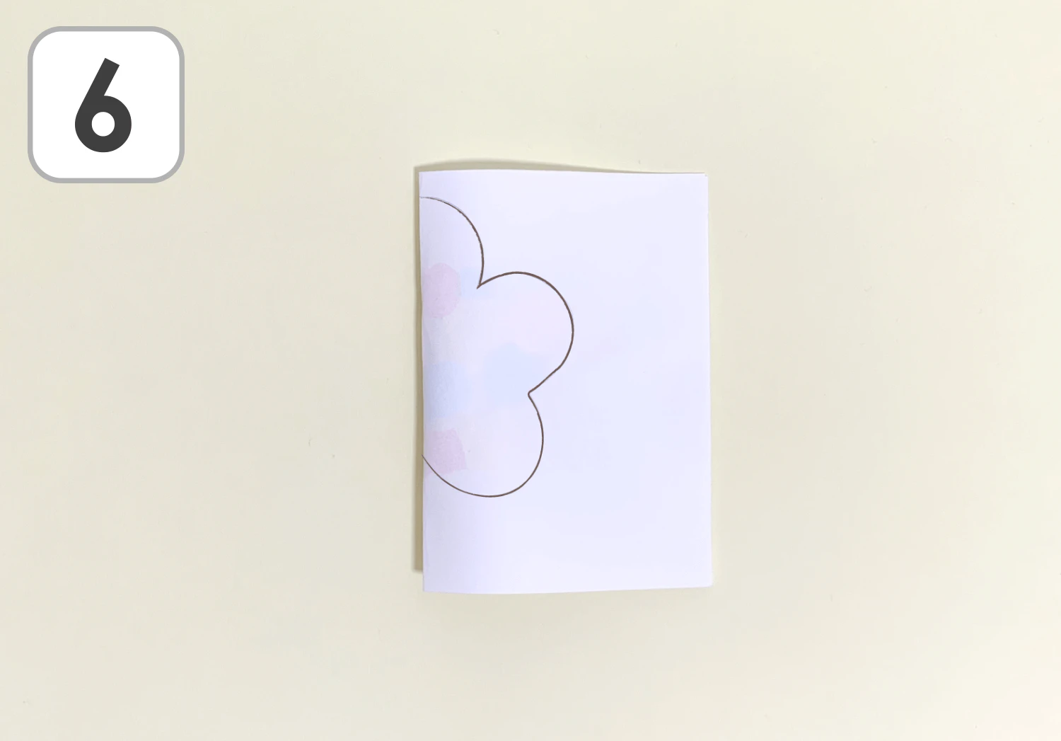 デカルコマニーの花の製作手順6