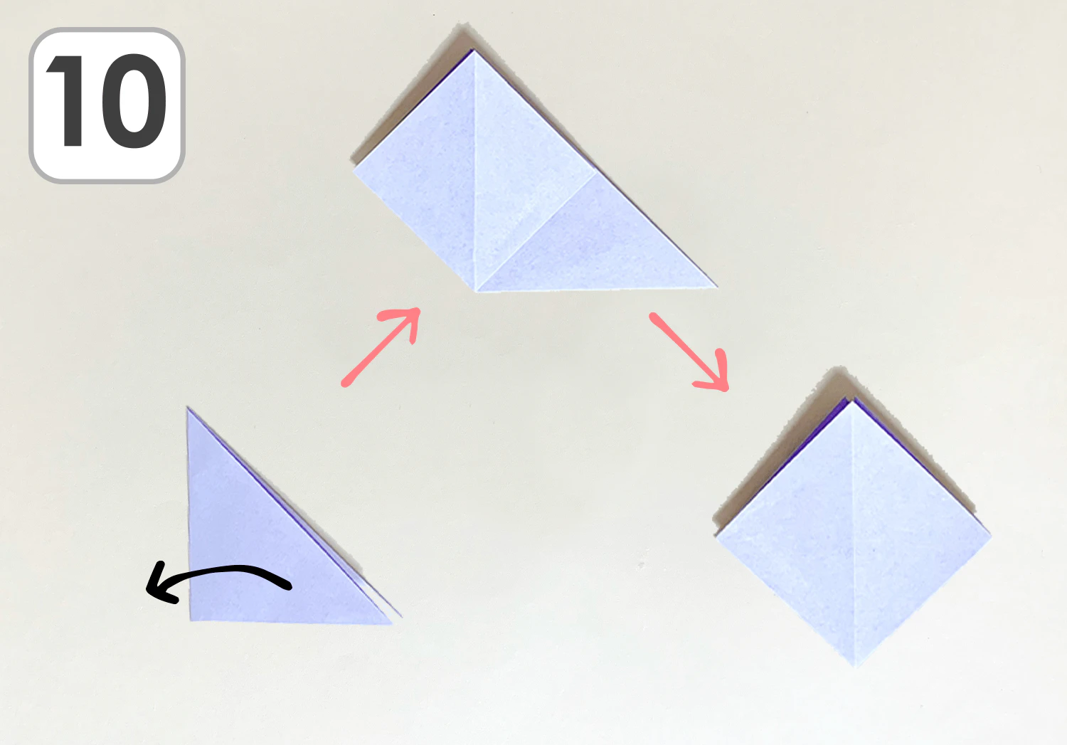 あじさいの折り方10