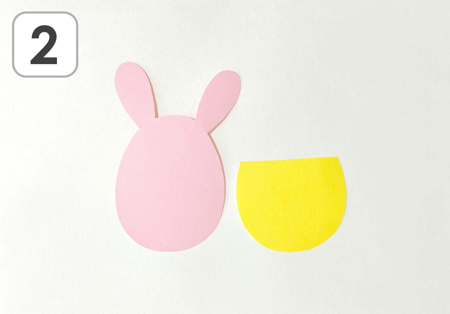 ダンボールスタンプのイースターバニーの製作手順２