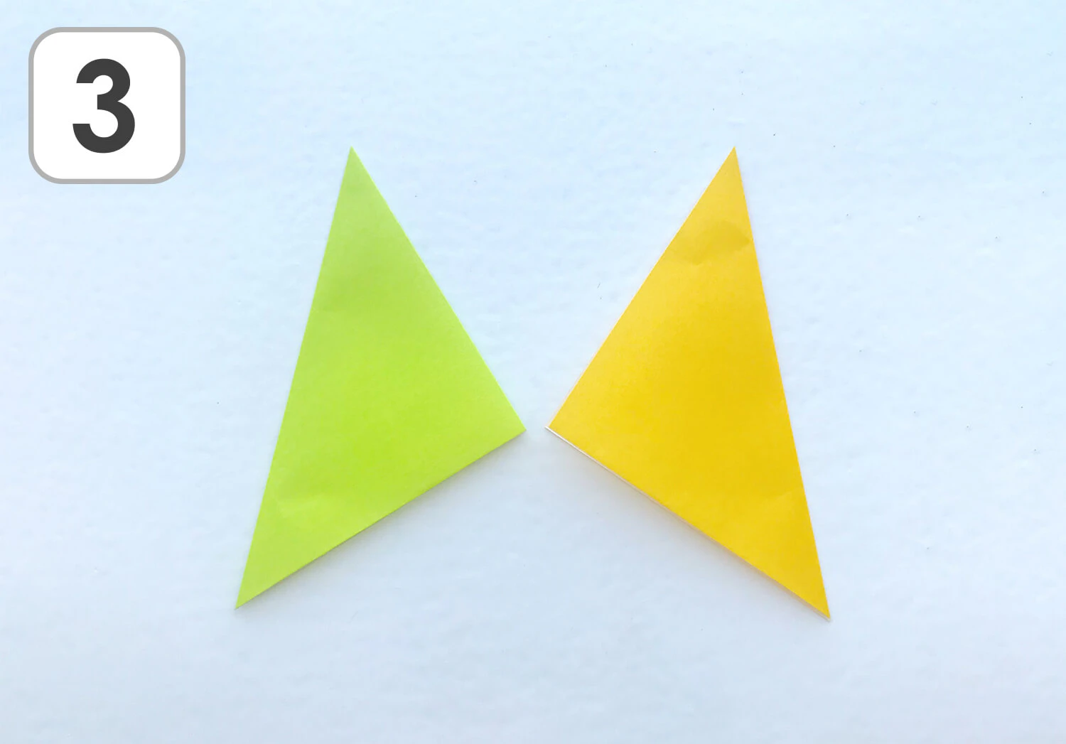 おりがみで作るほし手順3