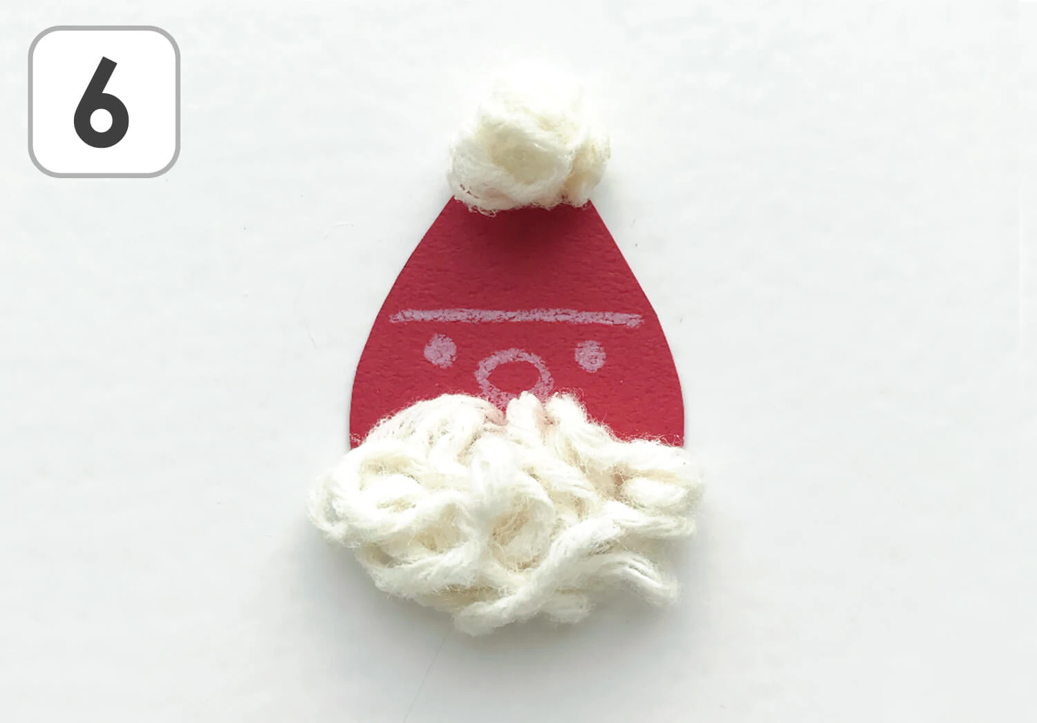 フワフワおひげのサンタの製作手順6