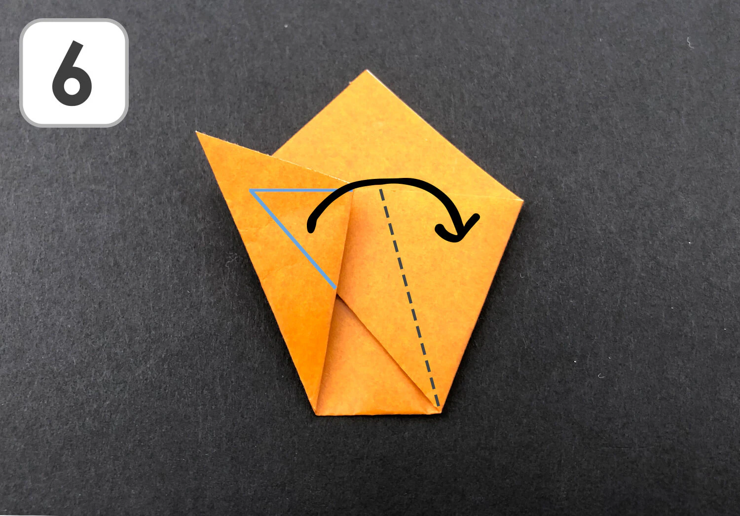 おりがみ　みのむし折り方6