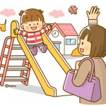 保育園の送迎風景