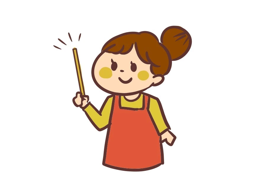 エプロンをした女性