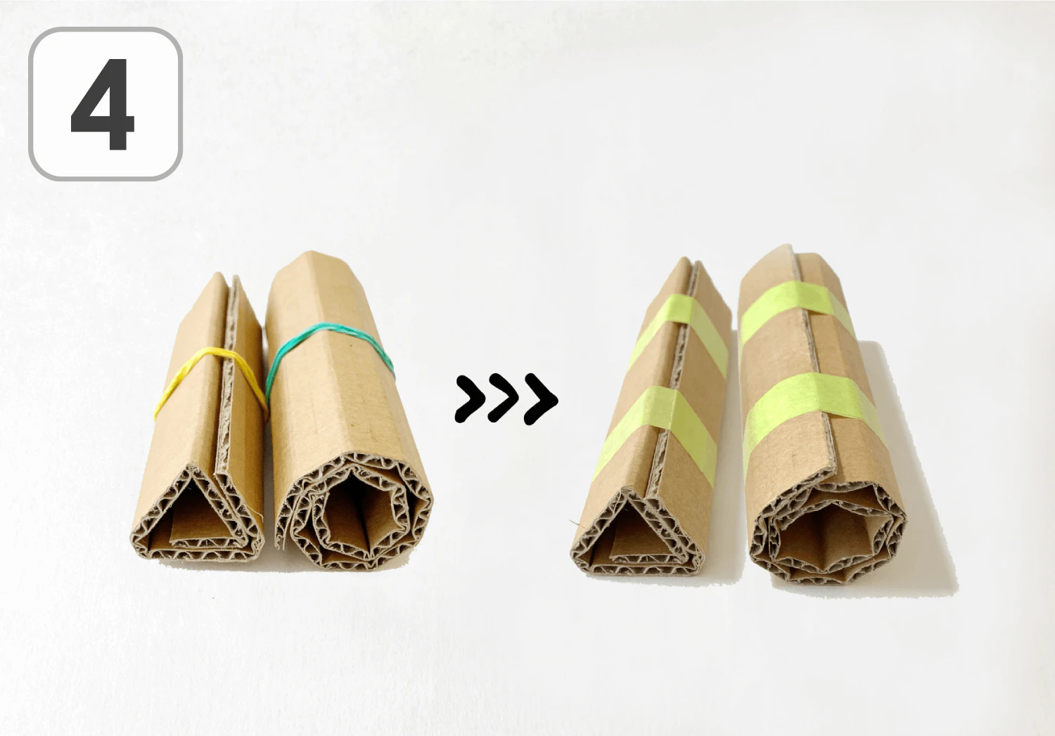 ダンボールスタンプのイースターバニーの製作手順４