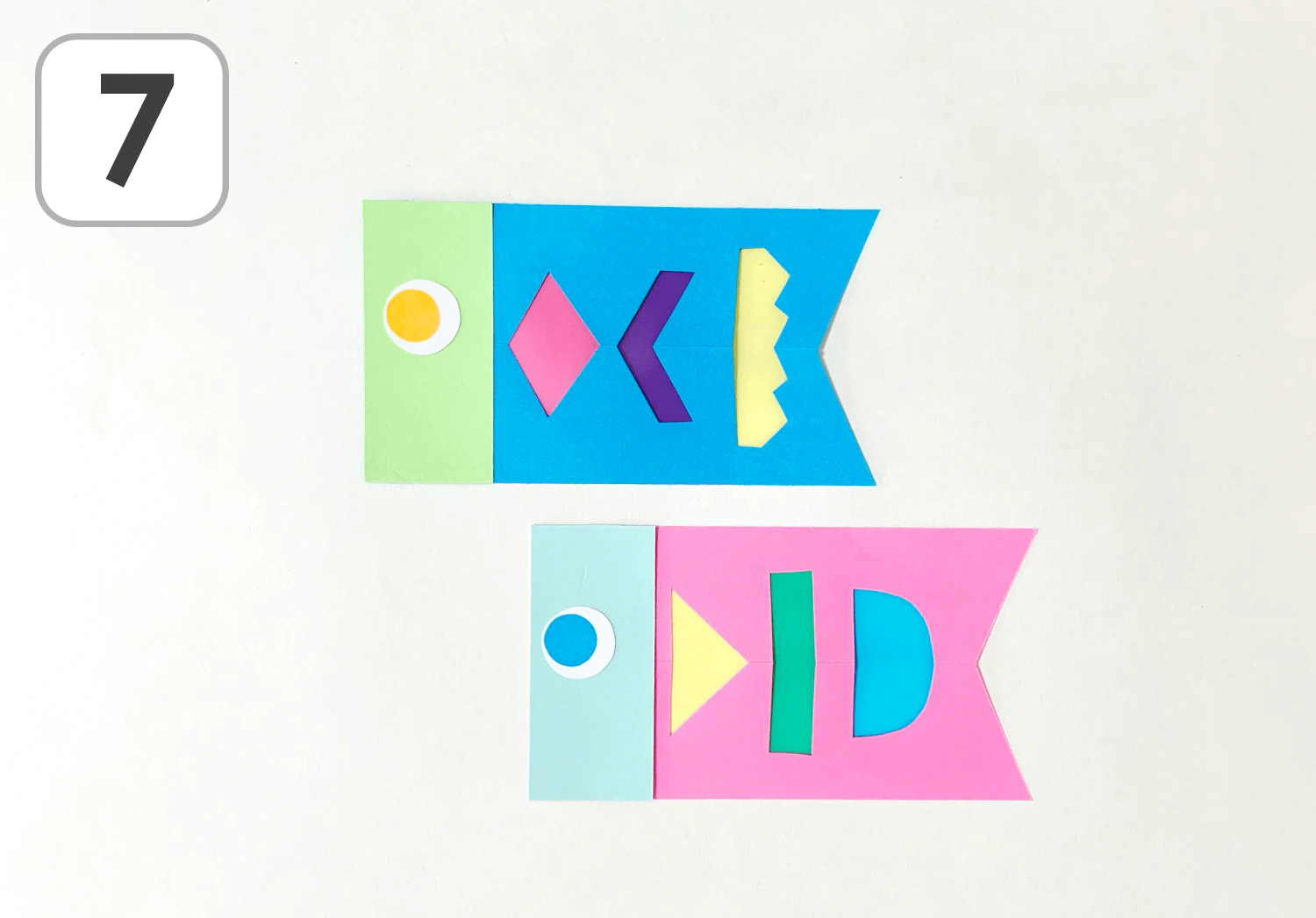 ステンドグラスこいのぼりの製作手順7