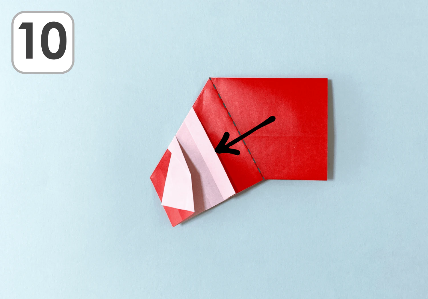 サンタクロースの折り方10