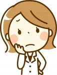 困り顔の白衣の女性