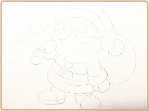 サンタさんの下描き
