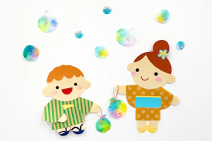 製作にじみ絵のヨーヨー