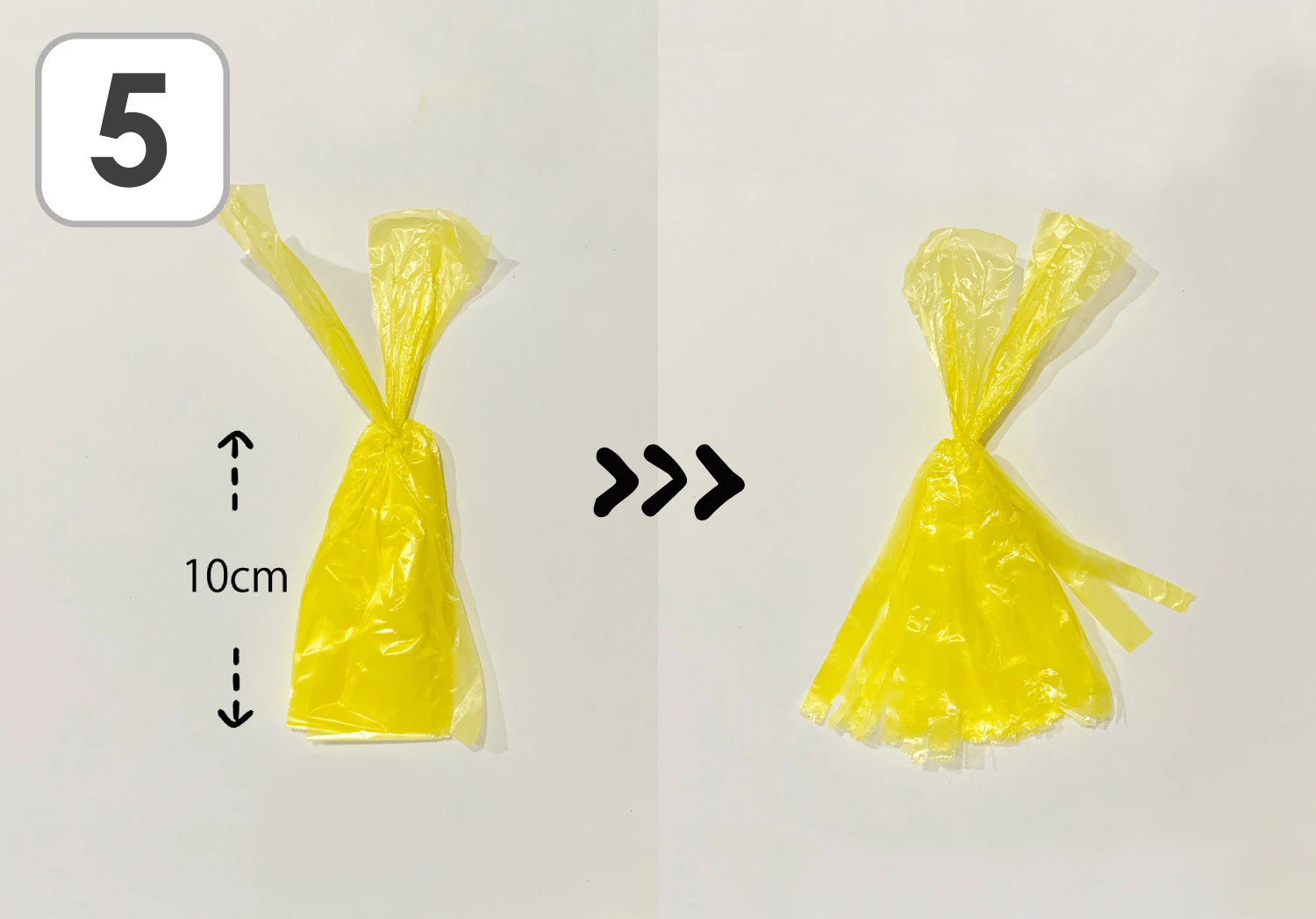 七夕の星飾りの製作手順5
