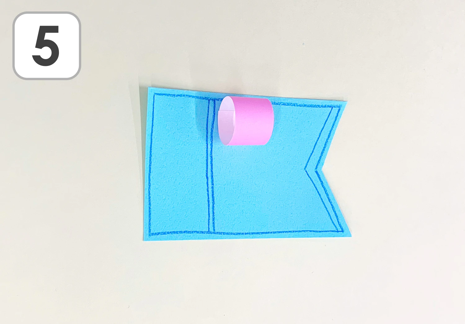 クルリンおりがみのこいのぼりの製作手順5