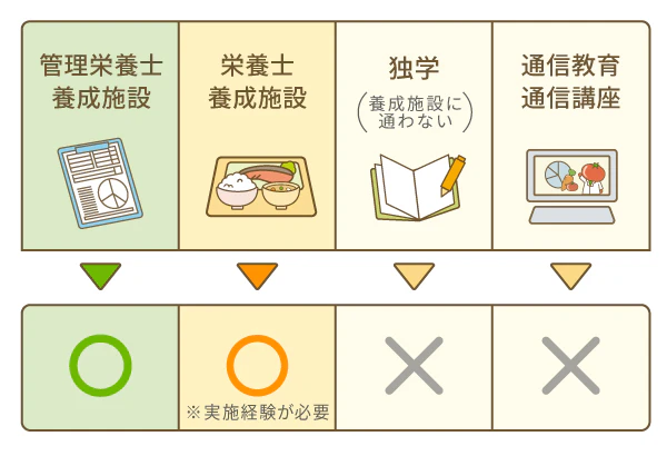 管理栄養士の資格を取得する手段