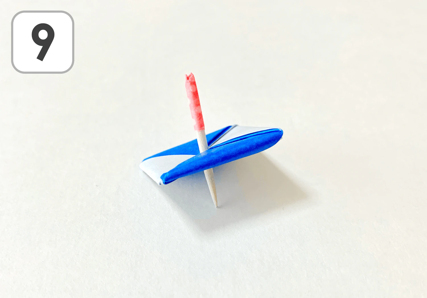 1枚で作るこまの作り方9
