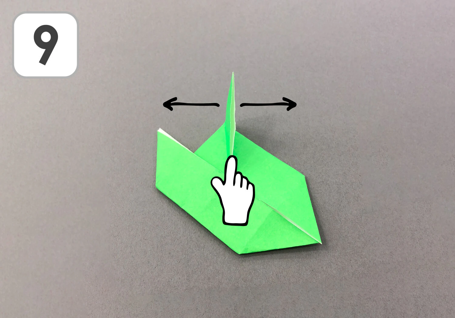 おりがみ1枚で作るクローバーの作り方9