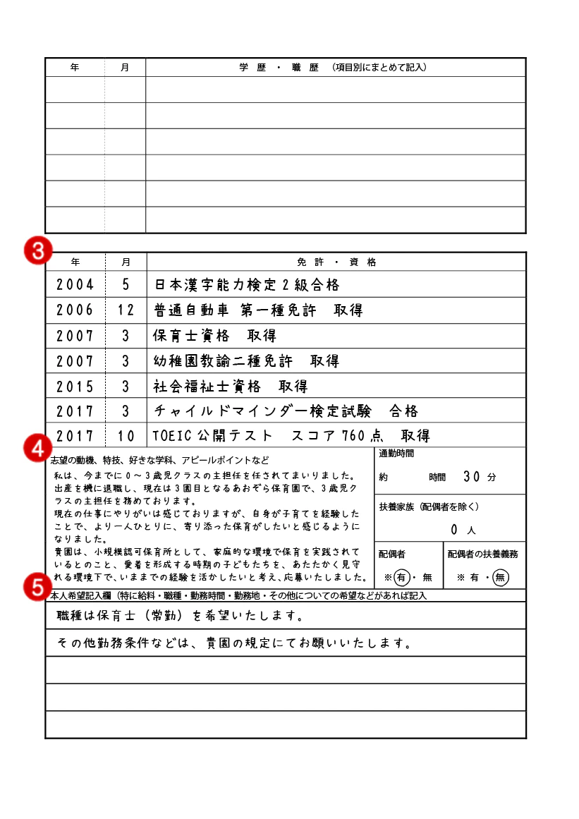 履歴書