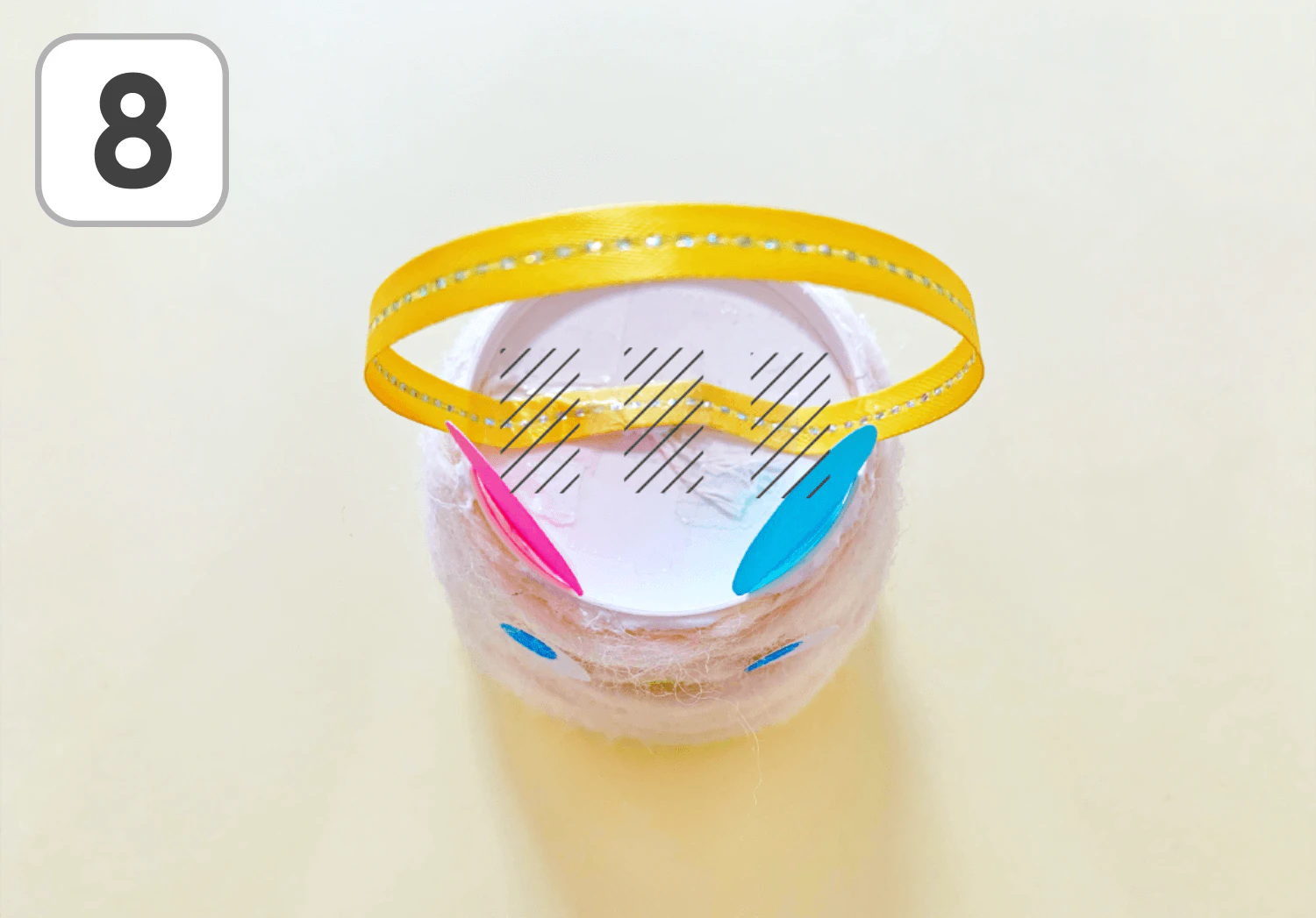 紙コップのふわふわベルの製作手順8