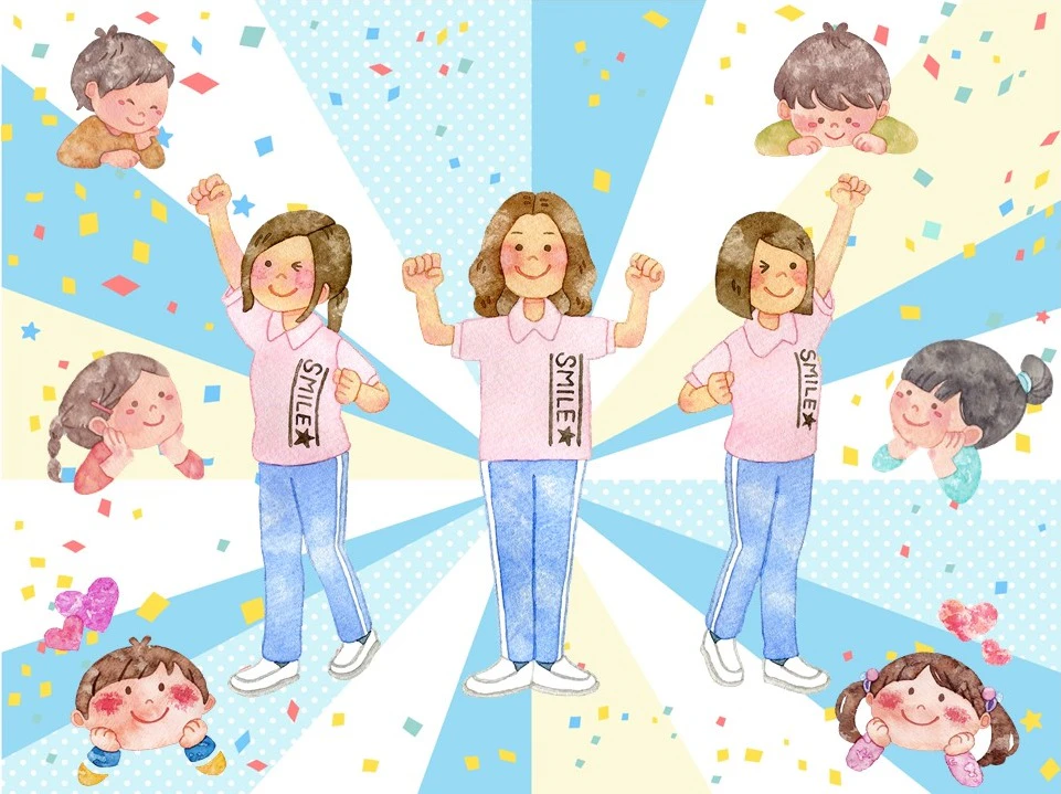 元気いっぱいの保育士