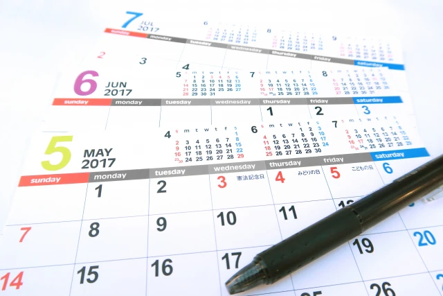 カレンダー5月6月7月