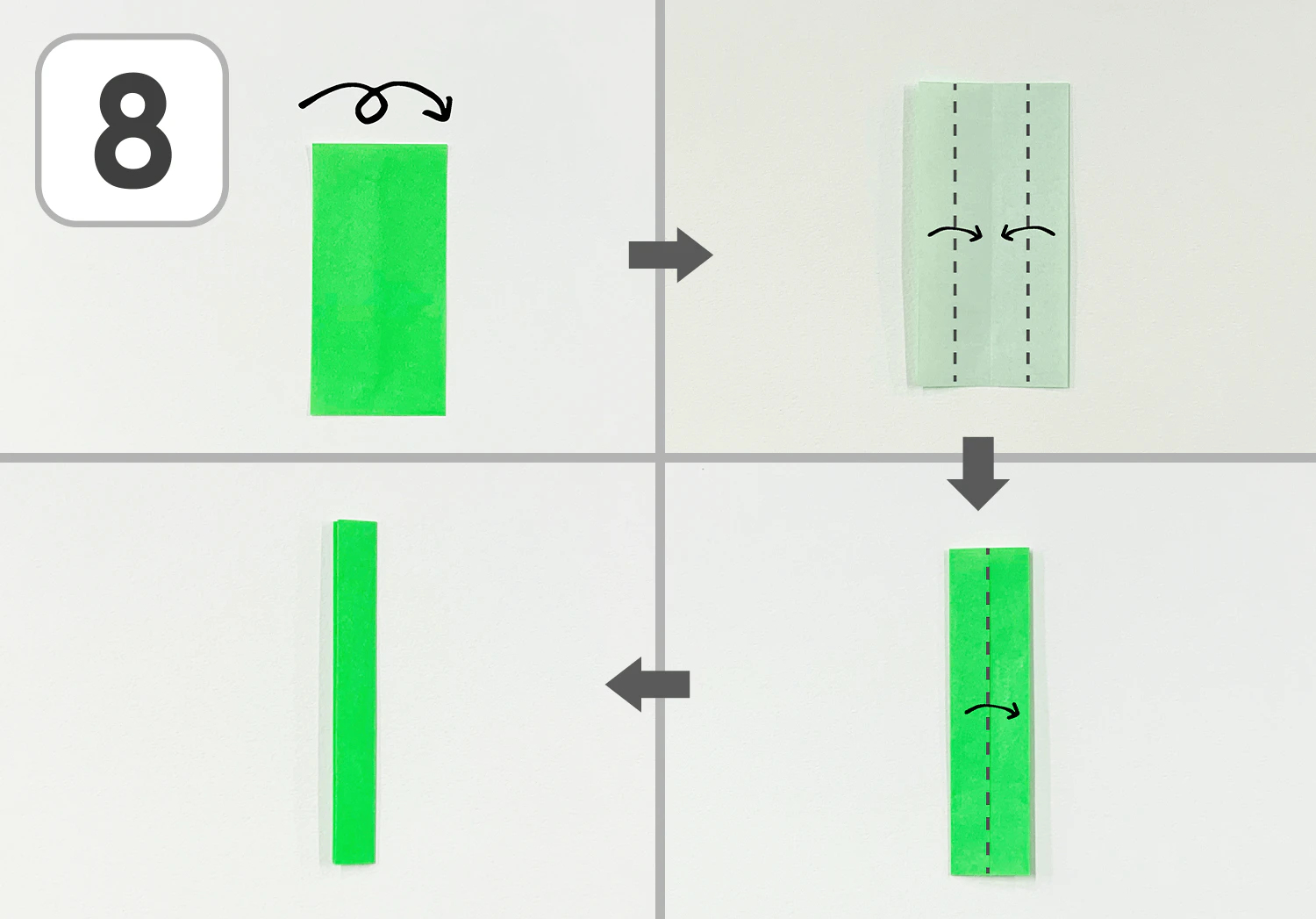 菜の花の折り方８