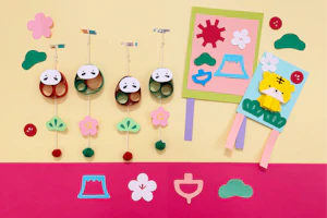 楽しいお正月の壁面