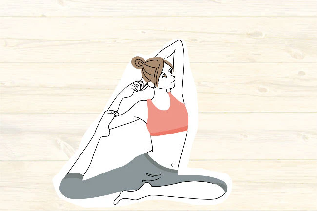 ヨガをする女性