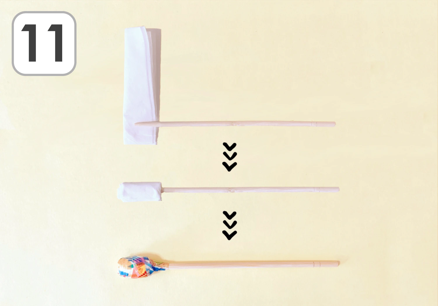 紙コップ太鼓の製作手順11