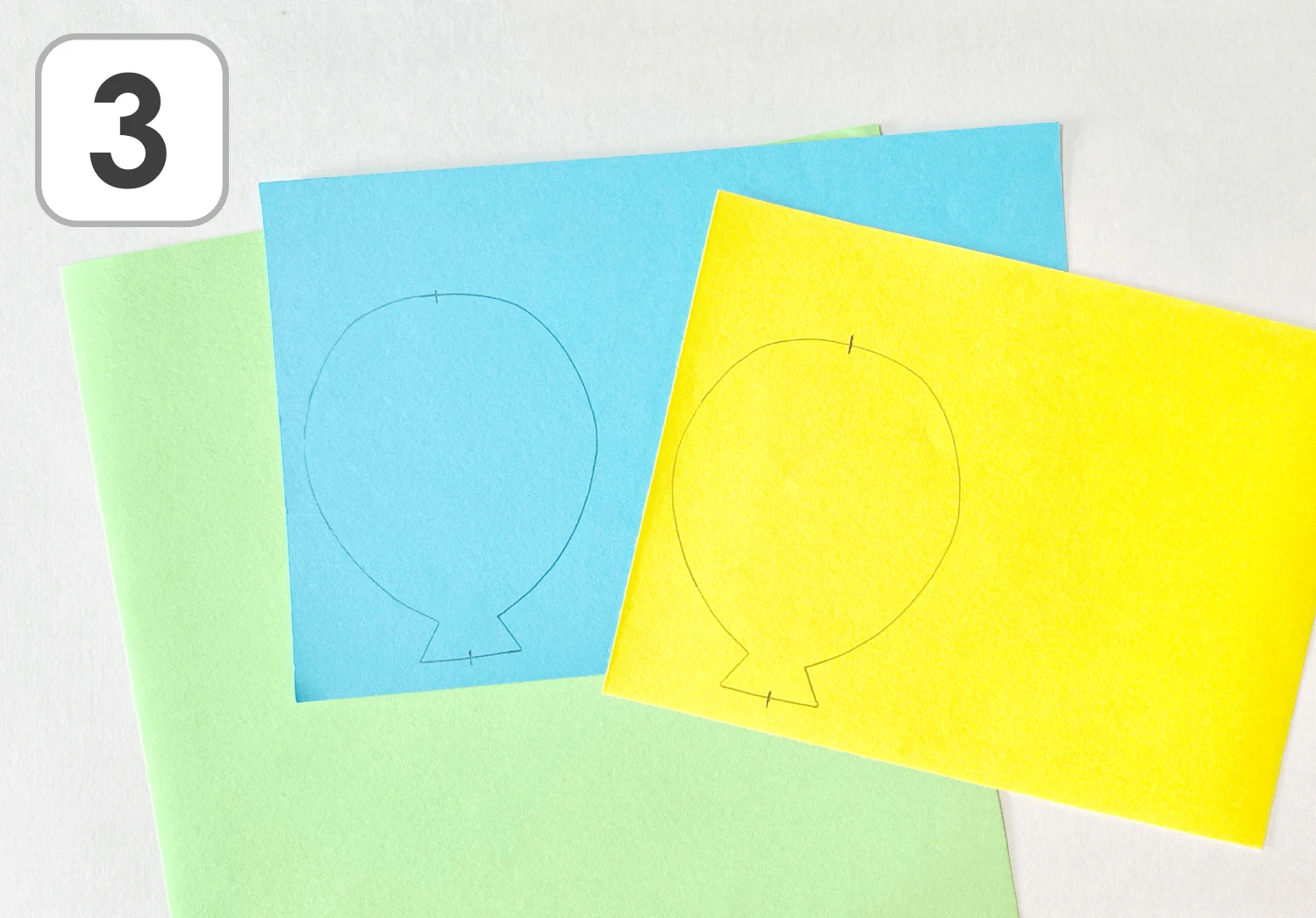 立体の風船の製作手順3